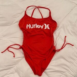 Hurley Vibrant Red Swimsuit with Logo